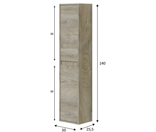 Conforama Armario baño Devin 2 puertas Alaska 140 cm En oferta