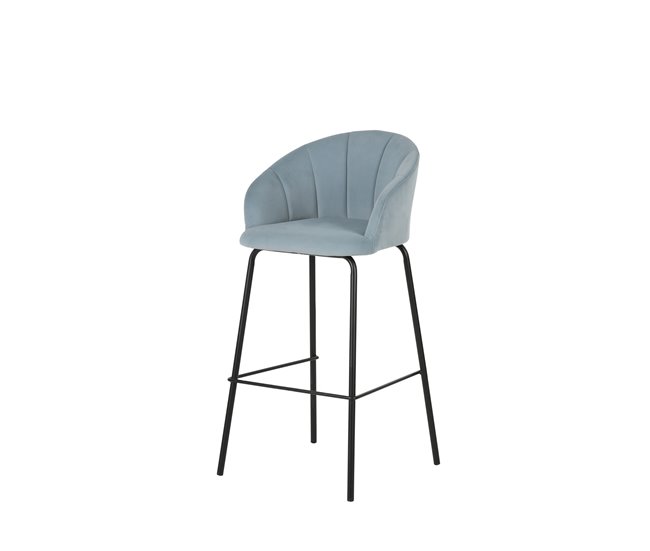 Conforama Pack de 2 unidades taburete alto NIGHT azul fijo alto 99cm Rebajas baratas