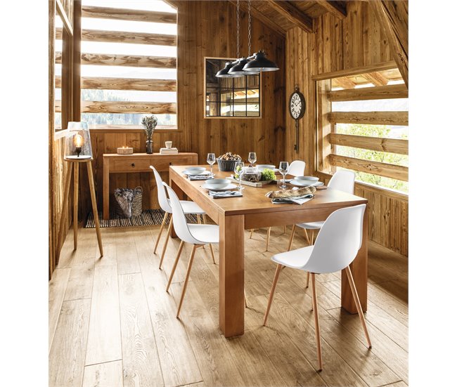 Conforama Silla de cocina TAHO fija blanca Tienda