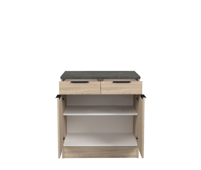 Conforama Módulo bajo FUMAY de 80cm con 1 cajón y 2 puertas Oferta especial