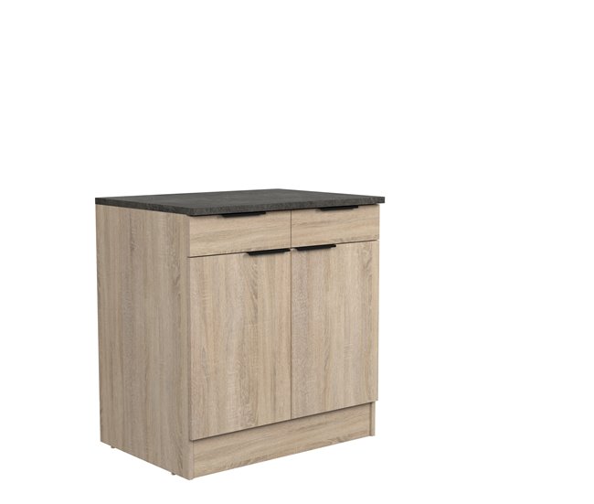 Conforama Módulo bajo FUMAY de 80cm con 1 cajón y 2 puertas Oferta especial