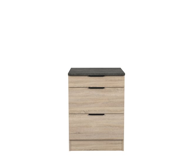 Conforama Módulo bajo FUMAY de 60cm con 3 cajones