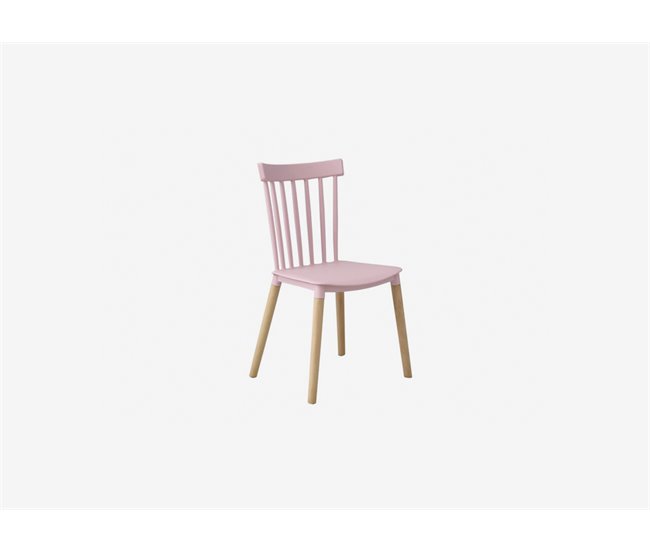 Conforama Silla de cocina fija FATIMA rosa Solo hoy