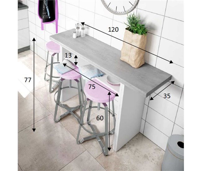 Conforama Mesa de cocina extensible ANNA Promoción trimestral
