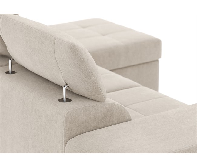Conforama Chaise longue PHOENIX convertible en cama reversible color beige Tienda