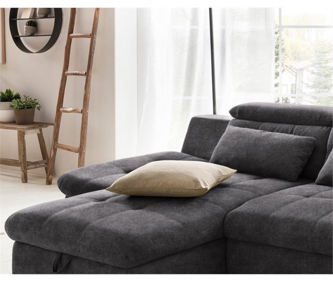 Conforama Chaise longue convertible cama ETERNITY izquierdo antracita Mejor oferta