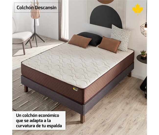 Conforama Colchon Descansin | 70 x 190 | Ideal para Personas con Dolores de Espalda | Alta Firmeza | Tejido Transpirable Antiacaros y Espumas Premium Envío gratis