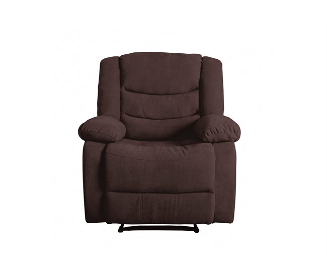 Conforama Sillón relax de tela CHEF2 color chocolate