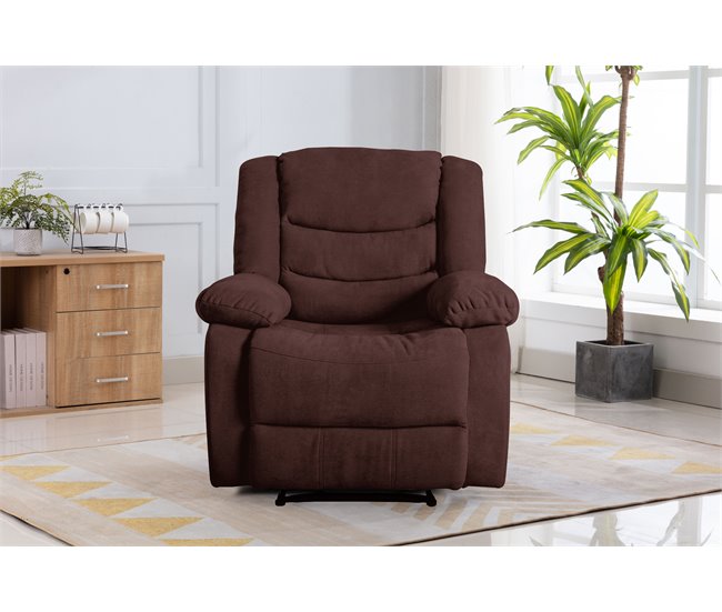 Conforama Sillón relax de tela CHEF2 color chocolate COMPRAR AHORA