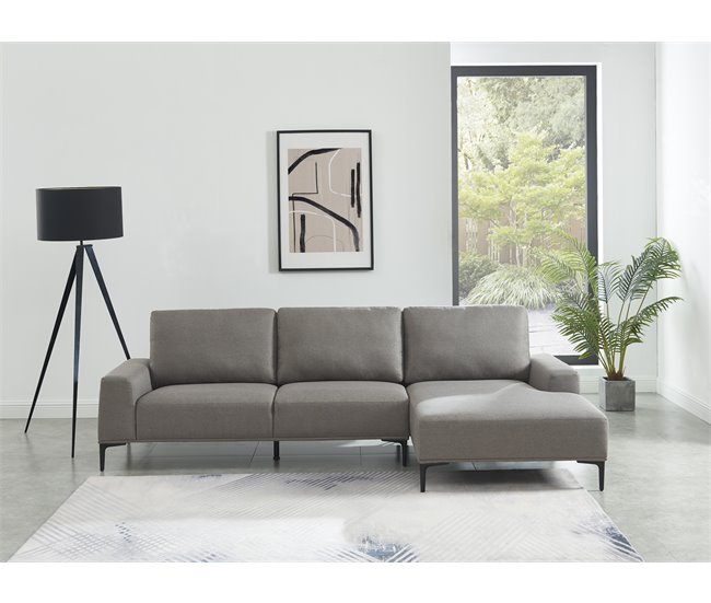 Conforama Chaise longue DANTE derecha beige Precio de fábrica
