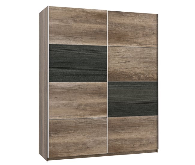 Conforama Armario SKIVE puertas correderas 170x209cm negro Solo hoy