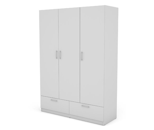 Conforama Armario OSLO puertas batientes y 2 cajones144x200cm blanco Grandes descuentos