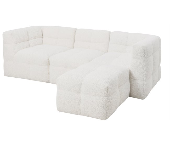 Conforama Chaise longue GINGER reversible blanca En oferta