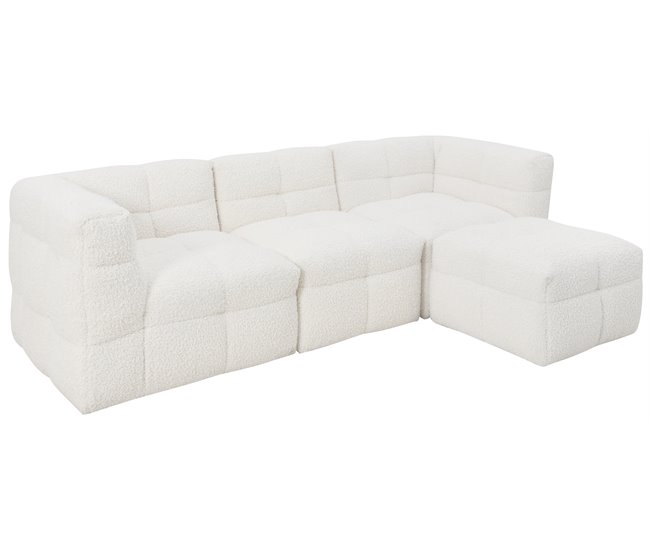 Conforama Chaise longue GINGER reversible blanca En oferta
