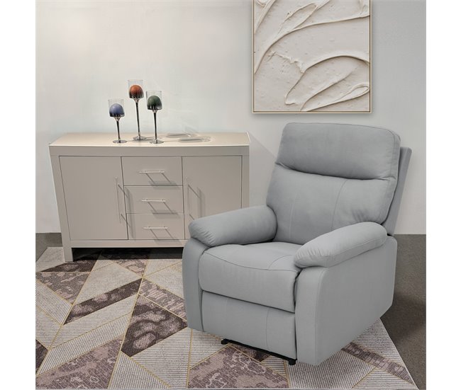 Conforama Sillón GARY relax eléctrico gris Libre de impuestos