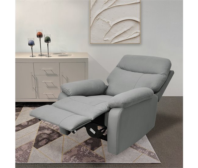 Conforama Sillón GARY relax eléctrico gris Libre de impuestos
