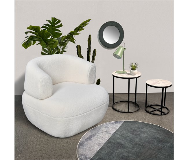 Conforama Sillon decorativo color blanco IVORY Oferta exclusiva