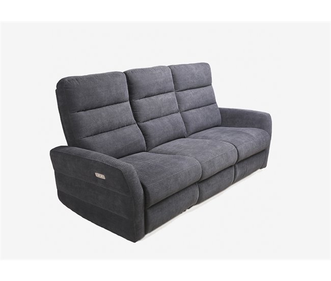 Conforama Sofá ZEUS 3 plazas relax eléctrico gris Última moda