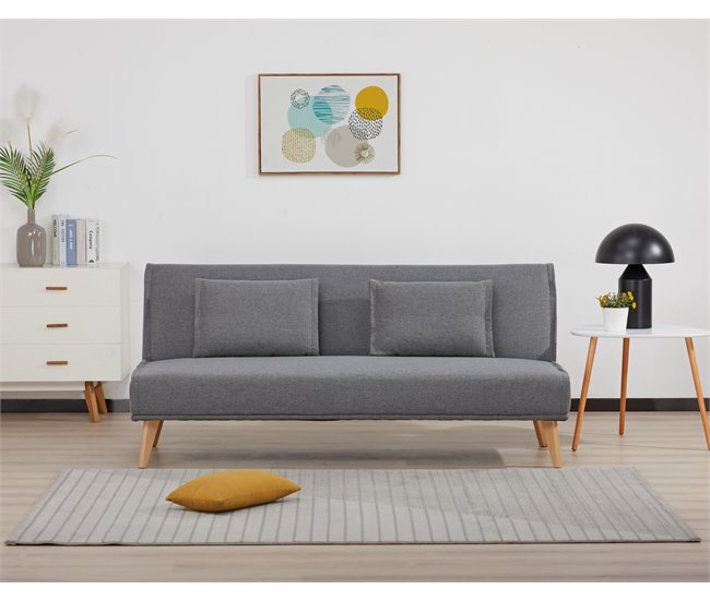 Conforama Sofá cama QUILA color gris oscuro Ofertas especiales