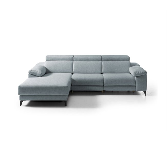 Conforama Chaise longue relax eléctrico AMIL izquierda azul