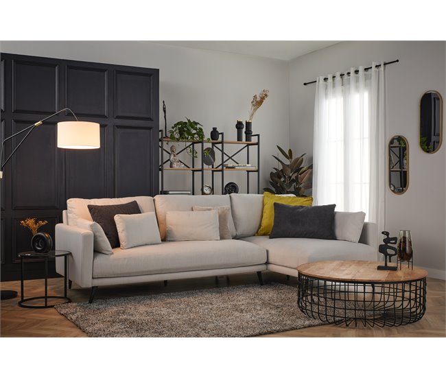 Conforama Chaise longue NIKO fija derecha color beige Devoluciones gratuitas