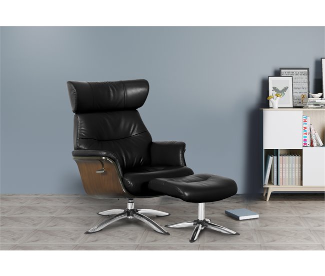 Conforama Sillón relax manual DELTA color negro Outlet