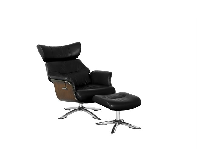 Conforama Sillón relax manual DELTA color negro Outlet