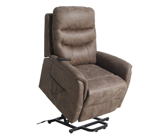 Conforama Sillón CORI relax eléctrico con masaje LIFT UP marrón Outlet online