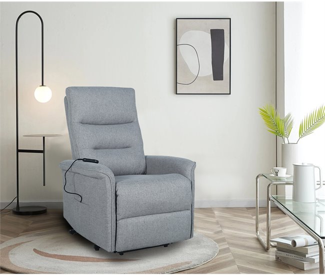 Conforama Sillón NESS relax eléctrico LIFT UP gris Rebajas