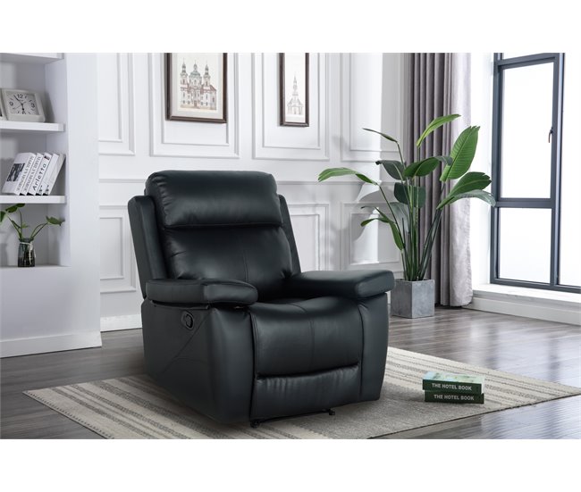 Conforama Sillón relax manual THEA piel negro Venta caliente
