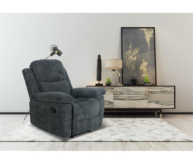 Conforama Sillón ALYSA relax manual gris oscuro En oferta