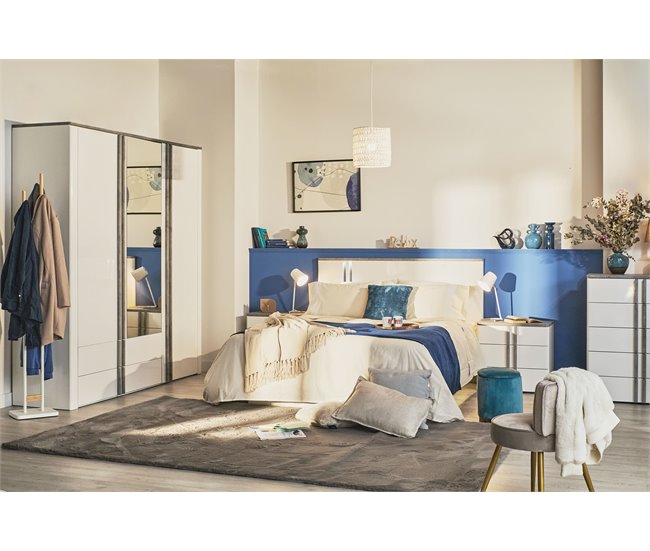 Conforama Cómoda 5 cajones blanco mate BUGANVILLA ÚLTIMAS EDICIONES