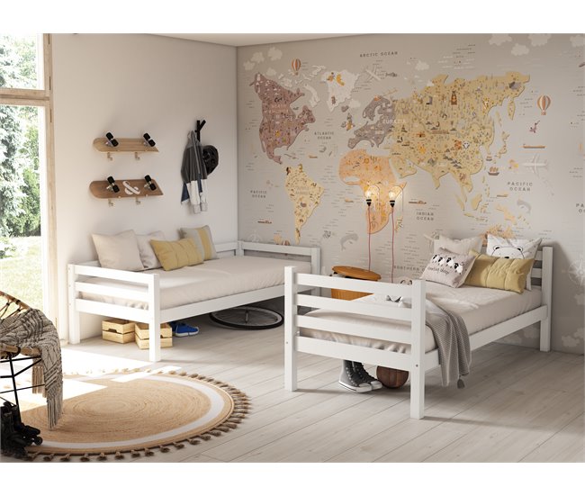 Conforama Litera MIX II 90x190 cm color blanco Superdescuento