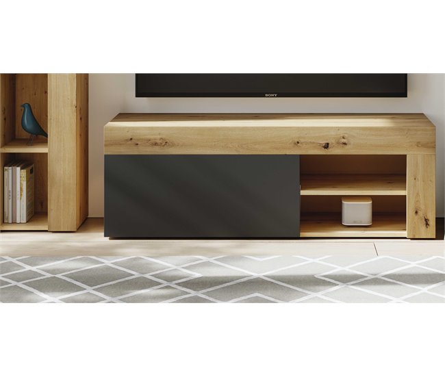 Conforama Compacto tv 260 LEO en roble y antracita Precios de Black Friday