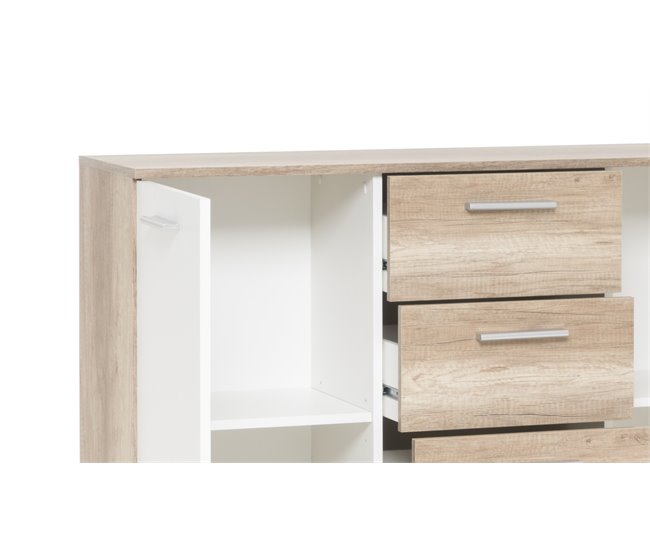 Conforama Aparador con 2 puertas y 4 cajones IBIZA En oferta