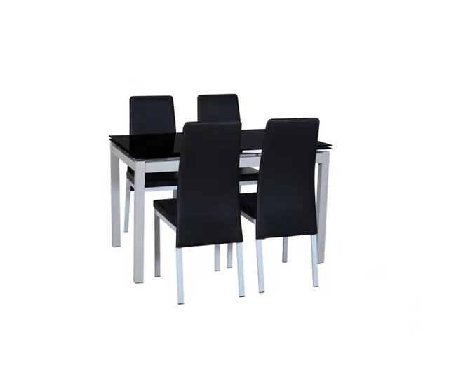 Conforama Set de comedor de mesa TOKYO extensible + 4 sillas Descuento por venta flash