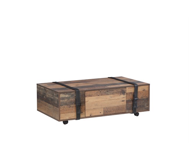 Conforama Mesa de centro NELLEKE vintage antiguo 110x35x60cm Ofertas especiales