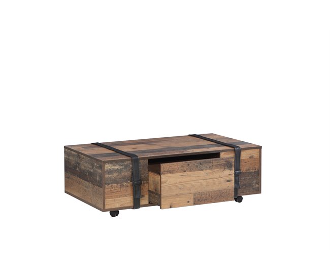 Conforama Mesa de centro NELLEKE vintage antiguo 110x35x60cm Ofertas especiales