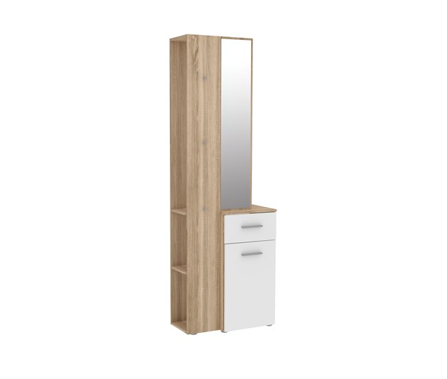 Conforama Recibidor LOTHAL color roble/blanco Rebajas de fin de temporada