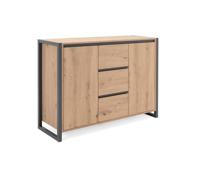 Conforama Aparador INDUSTRY con 2 puertas y 3 cajones Outlet online