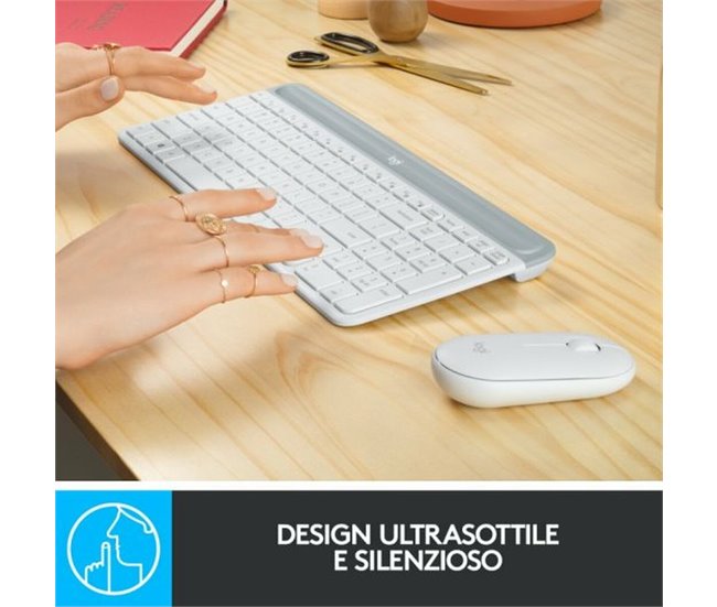 Conforama Teclado Logitech 920-009197 Blanco QWERTY Gran oferta