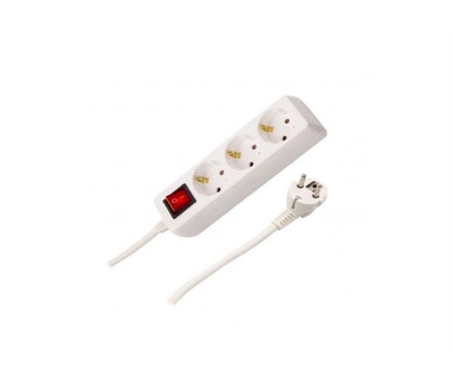 Conforama Base 3 tomas METRONIC ref. 495004 blanco