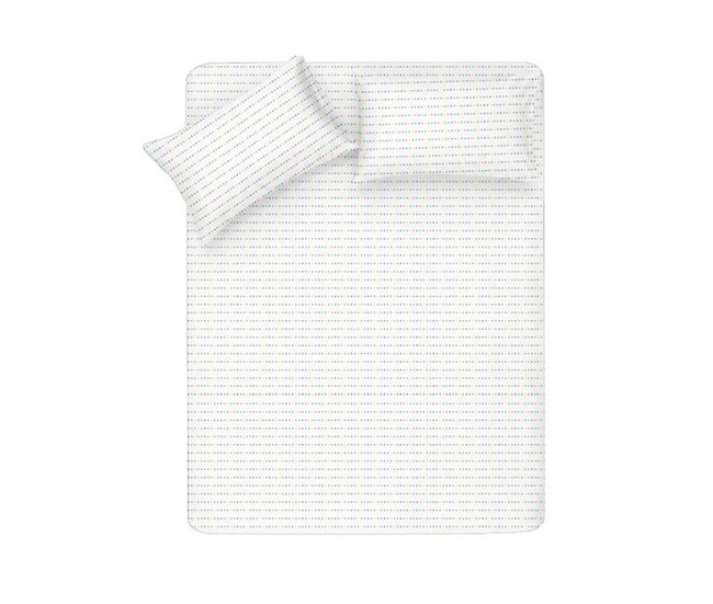 Conforama Juego sábanas PUNTOS BENETTON multicolor algodón 90 cm Tienda de fábrica