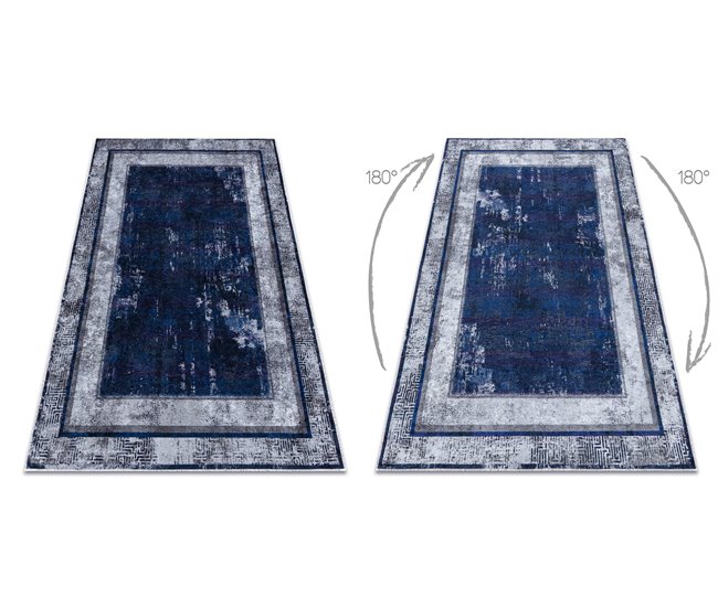 Conforama Alfombra lavable MIRO 51676.813 Griego vintage marco antideslizante - oscuro 160x220 cm Precios de Black Friday