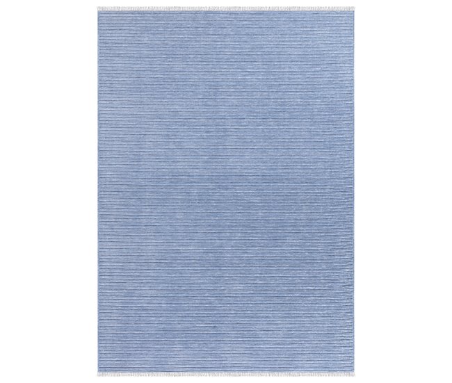 Conforama Alfombra algodón RIVA 120x170cm color azul Oferta exclusiva