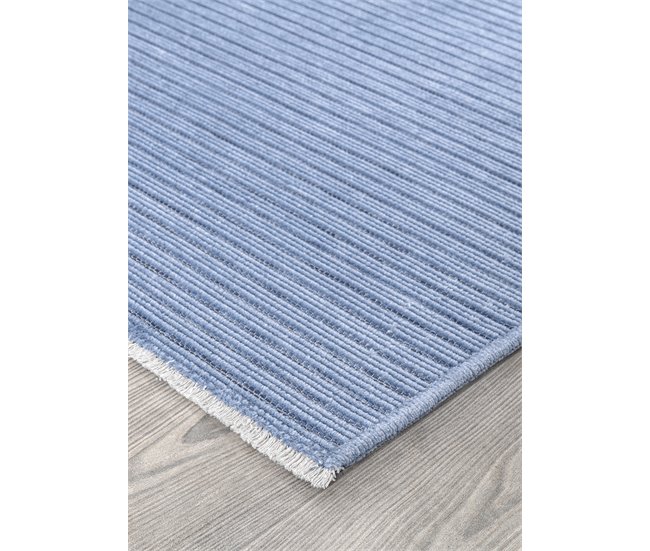 Conforama Alfombra algodón RIVA 120x170cm color azul Oferta exclusiva
