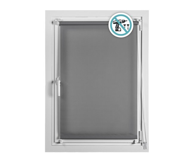 Conforama Enrollable Sin Taladrar Traslúcido Gris 45X180cm Rebajas de fin de temporada