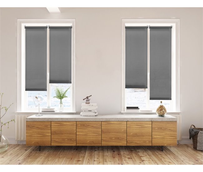 Conforama Enrollable Sin Taladrar Traslúcido Gris 45X180cm Rebajas de fin de temporada