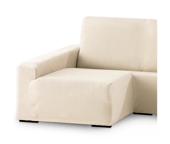 Conforama Eiffel Textile Funda para Chaise Longue Sofá Elástica Adaptable. Lavable Resistente Cómoda Transpirable. Poliéster Algodón Elastano. Protector Cubre Sofá. Rústica. Marfil Brazo Largo Izquierda 2025