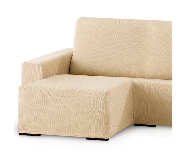 Conforama Eiffel Textile Funda para Chaise Longue Bielástica Adaptable. Lavable Suave Cómoda Transpirable. Poliéster Algodón Elastano. Protector Cubre Sofá. Rústica. Beige Brazo Corto Izquierda En línea